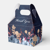 Floral Wedding for Box Navy Blue Chalkboard Bedankdoosjes (Achterkant)