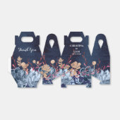 Floral Wedding for Box Navy Blue Chalkboard Bedankdoosjes (Uitgevouwen)