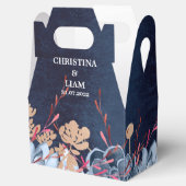 Floral Wedding for Box Navy Blue Chalkboard Bedankdoosjes (Geopend)