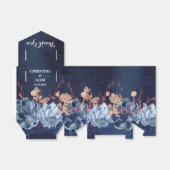 Floral Wedding for Box Navy Blue Chalkboard Bedankdoosjes (Uitgevouwen)