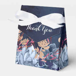 Floral Wedding for Box Navy Blue Chalkboard Bedankdoosjes