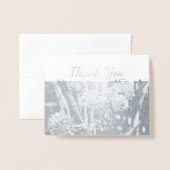 Floral Wedding Foto Hartelijk dank Folie Kaarten (Voorkant met envelop)