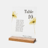 Floral Wedding Gastennamen Tafelnummer Frosted Acryl Bord (Hoek)
