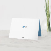 Floral Wedding Gefeliciteerd Kaart (blauw) (Achterkant)