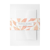 Floral Wedding Gold Peach Waterverf Uitnodigingen Wikkel (Voorkant Voorbeeld)