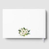 Floral Wedding Green White Waterverf Gastenboek (Achterkant)