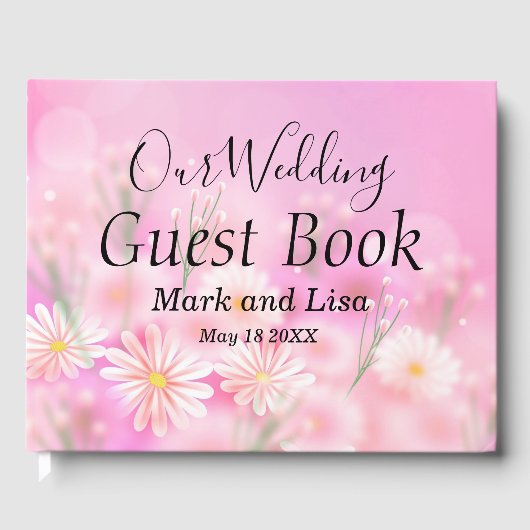 Floral Wedding Guest Book Gastenboek (Voorkant)