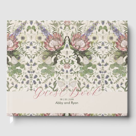 Floral Wedding Guest Book Gastenboek (Voorkant)