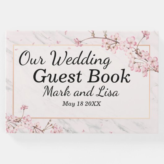 Floral Wedding Guest Book Gastenboek (Voorkant)