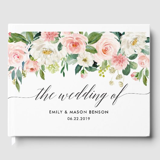 Floral Wedding Guest Book Gastenboek (Voorkant)