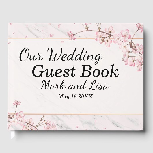 Floral Wedding Guest Book Gastenboek (Voorkant)