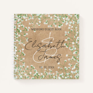 Floral Wedding Guest Book voor baby's Waterverf in Notitieboek