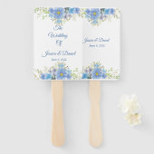 Floral Wedding Hand Fan Handwaaier (Voorkant en achterkant)