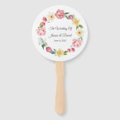 Floral Wedding Hand Fan Handwaaier (Voorkant)