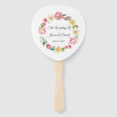 Floral Wedding Hand Fan Handwaaier (Achterkant)
