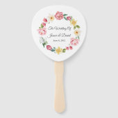 Floral Wedding Hand Fan Handwaaier (Voorkant)