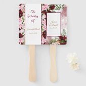 Floral Wedding Handwaaier (Voorkant en achterkant)