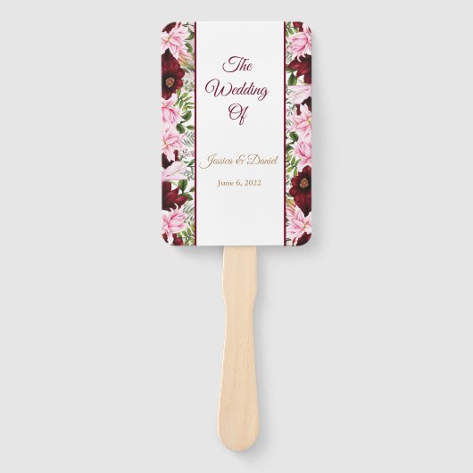 Floral Wedding Handwaaier (Voorkant)