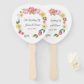Floral Wedding Handwaaier (Voorkant en achterkant)