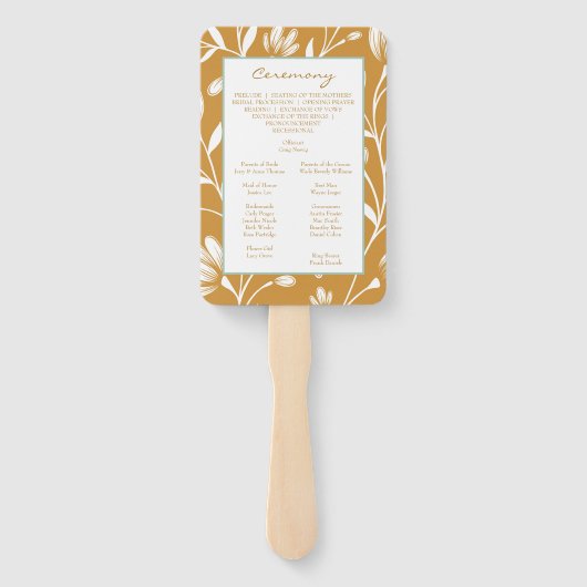  Floral Wedding Handwaaier (Achterkant)