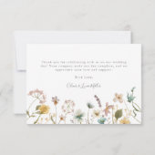 Floral Wedding Hartelijk dank Bedankkaart (Achterkant)