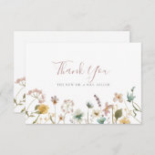 Floral Wedding Hartelijk dank Bedankkaart (Voorkant / Achterkant)