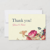  Floral Wedding Hartelijk dank Bedankkaart (Voorkant)