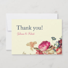  Floral Wedding Hartelijk dank Bedankkaart