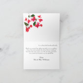 Floral Wedding Hartelijk dank Kaart met Bougainvil (Binnen)