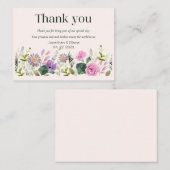 Floral Wedding Hartelijk dank Notitiekaartje (Voorkant / Achterkant)