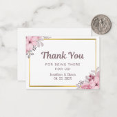 Floral Wedding Hartelijk dank Notitiekaartje (Voorkant / Achterkant in situ)