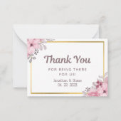 Floral Wedding Hartelijk dank Notitiekaartje (Voorkant)