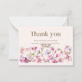 Floral Wedding Hartelijk dank Notitiekaartje (Voorkant)
