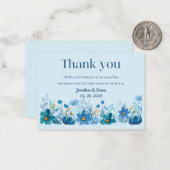 Floral Wedding Hartelijk dank Notitiekaartje (Voorkant / Achterkant in situ)