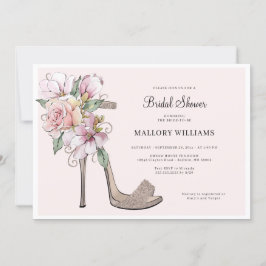 Floral Wedding Heels Vrijgezellenfeest Kaart