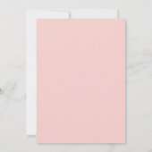 Floral Wedding Invitat Blush Pink Green Waterverf Kaart (Achterkant)