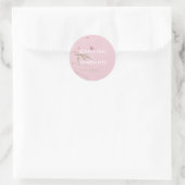 Floral Wedding Invitat Envelope Square Classic Ro Ronde Sticker (Tas)
