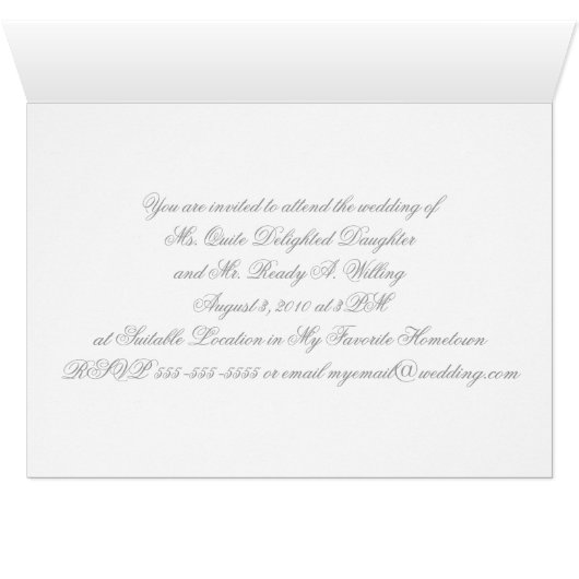 Floral Wedding Invitation (Binenzijde Horizontaal (Onderkant))