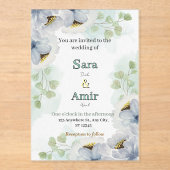 Floral wedding Invitation  Acryl Uitnodigingen (Voorkant)