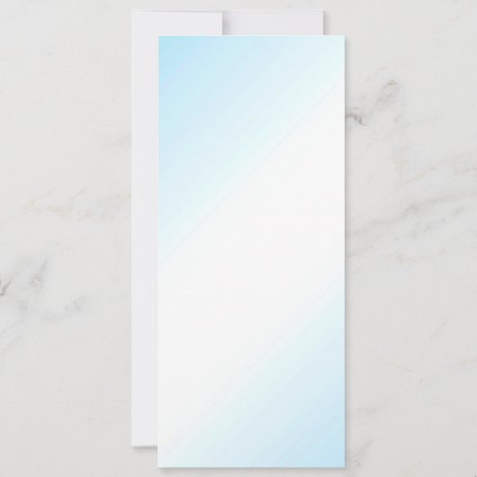 Floral Wedding Invitation Blue Kaart (Achterkant)