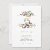Floral Wedding Invitation BOHO Wildflower Digital Kaart (Voorkant)