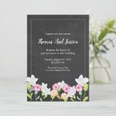 Floral Wedding Invitation Card Kaart (Staand voorkant)