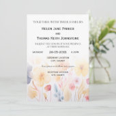 Floral Wedding Invitation Card Kaart (Staand voorkant)