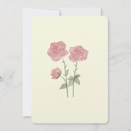 floral wedding invitation card  kaart (Achterkant)