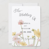 floral wedding invitation card  kaart (Voorkant)