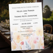 Floral Wedding Invitation Card