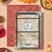 Floral Wedding Invitation Card Kaart