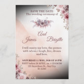 Floral Wedding Invitation CARD modern design Kaart (Voorkant)