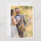 Floral Wedding Invitation Custom Roos Design Kaart (Achterkant)