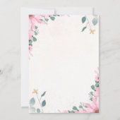 Floral Wedding Invitation Custom Roos Design Kaart (Achterkant)